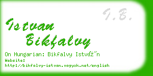 istvan bikfalvy business card